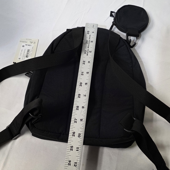 Adidas Must Have Mini Backpack Unisex Black And White New - Picture 5 of 11